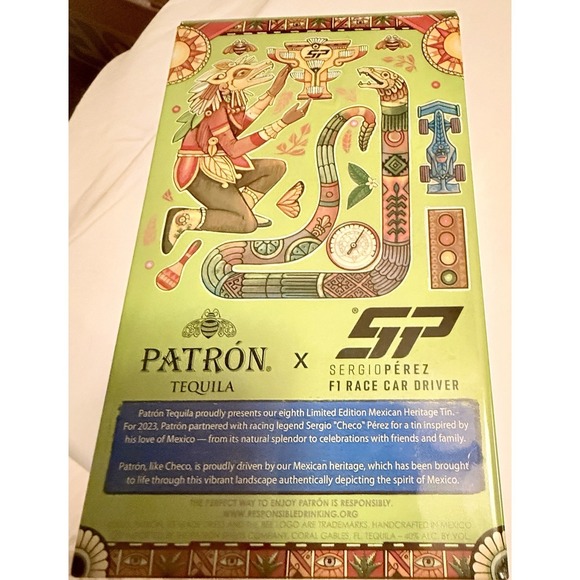 Patrón Silver Tequila Limited Edition Tin Box x Sergio Pérez F1 EMPTY - Picture 6 of 9